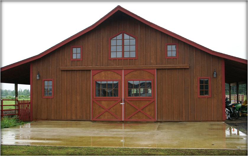 Backyard Sheds Access Gambrel Barn Plans With Living Quarters