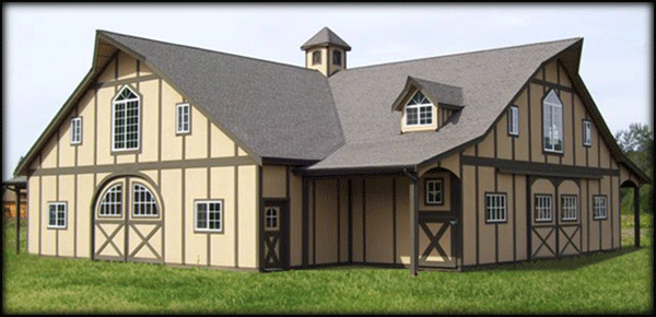Beautiful Tudor Style Cabin or Barn Home Tudor house plans