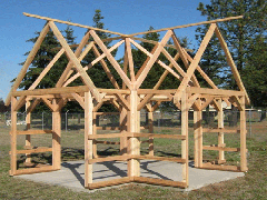 clover leaf timber frame mini cabin